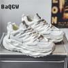 Color Block Design Men Height Increasing Shoes Luxury Casual Sneakers Men Platform Trainers Fashion Thick Sole Sneakers Man