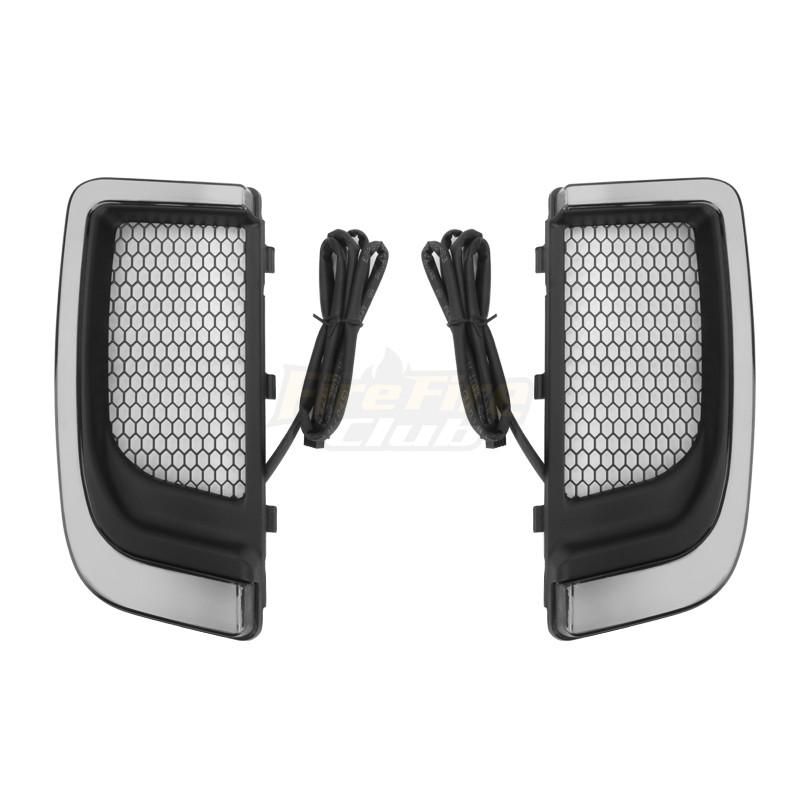 

Мотоциклетні світлодіодні ходові вогні нижні решітки обтічника вказівників повороту для Harley Touring Street Electra Glide CVO Limited 2014-2022 чорний