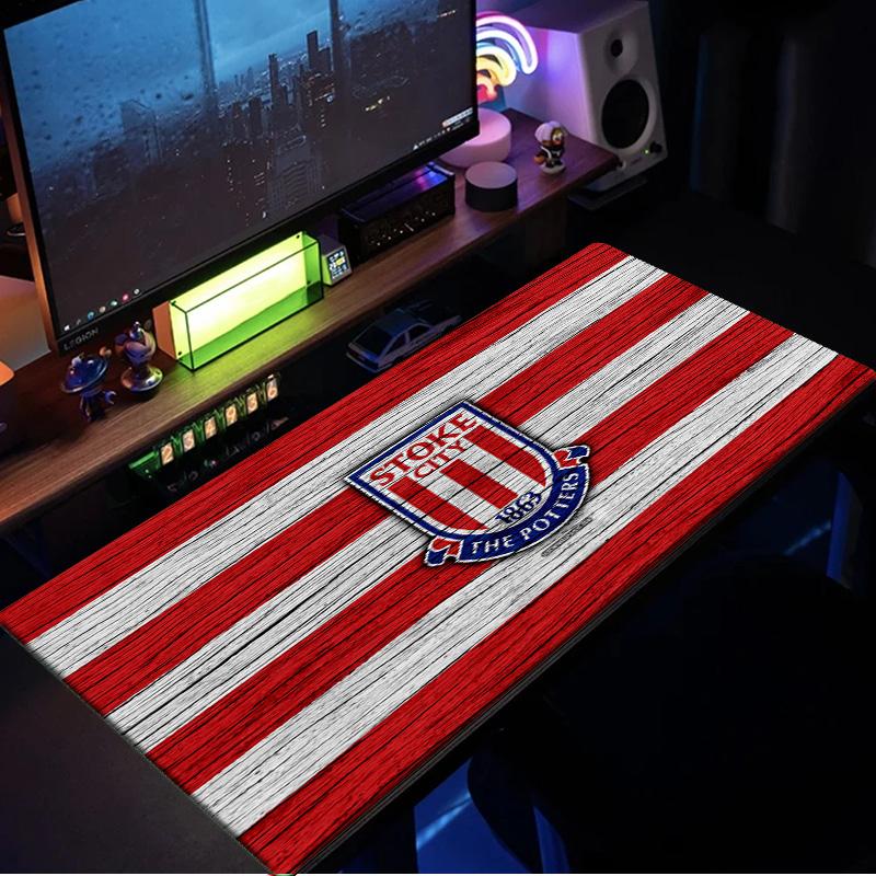 Stoke Football Club Mouse Pad, Rubber Base, Mouse Pad for Gamers and Office Use, Gaming Desk , Easy To Clean Mat Christmas fan gifts