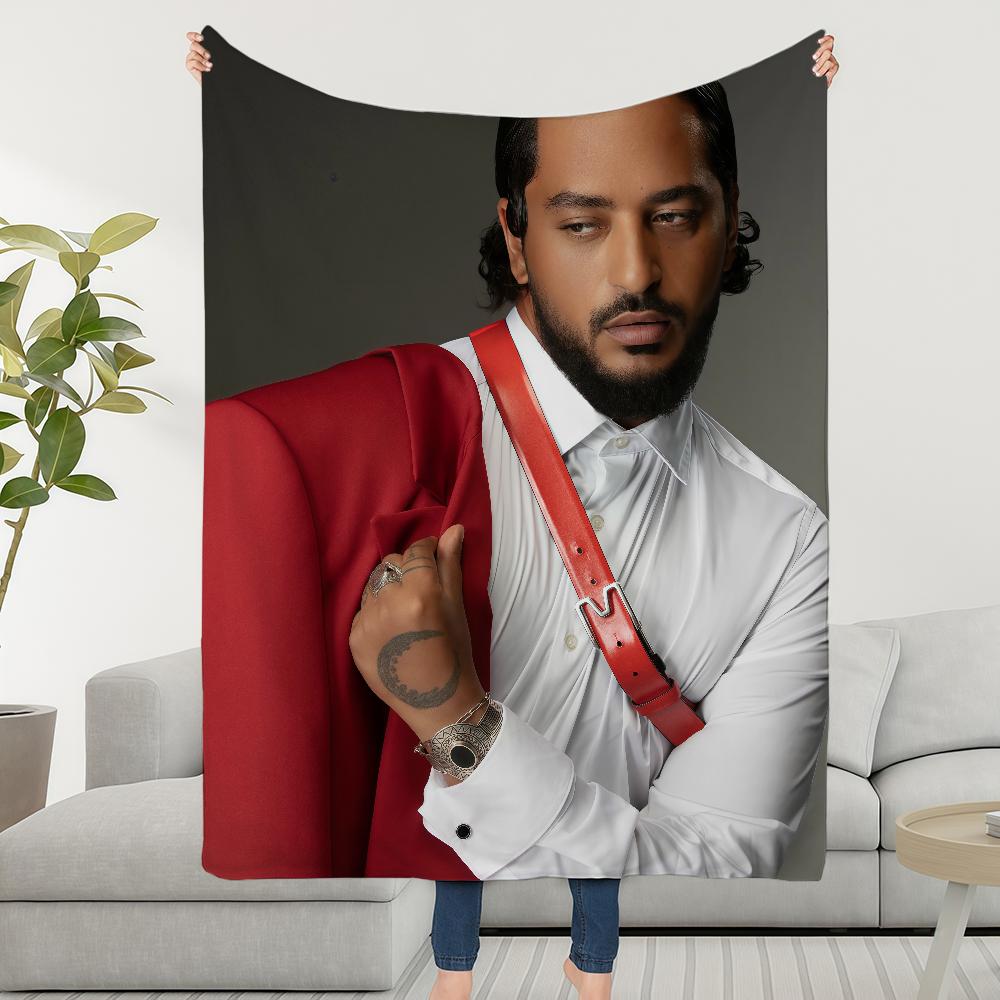Blanket French Throw Super Cosy Singer Plush Living Room Sofa Couch Childish Birthday S-SlimaneS-ES Gifts