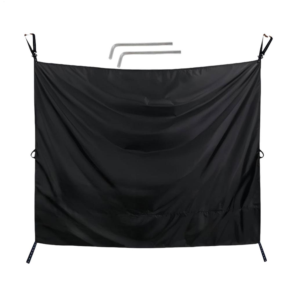 Car Rear Door Shower Curtains Privacy Cover Adjustable Sunshade Light Blocking Protection with Magnetic Hooks for Camping Travel