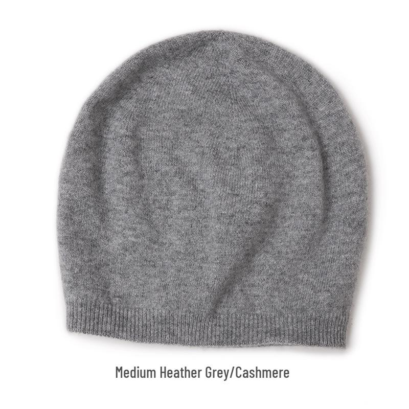 Women's 100% Pure Cashmere Double-Layered Knitted Hat - Autumn/Winter Style