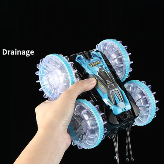 Remote Control Car & Boat 2-In-1 Toy 360-Degree Rotating Tumbling Stunt Water