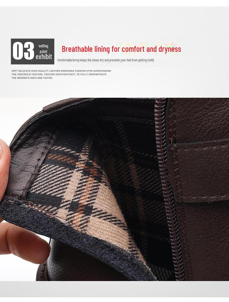 2024 Winter Men's Retro Martin Boots with Warm Velvet Lining