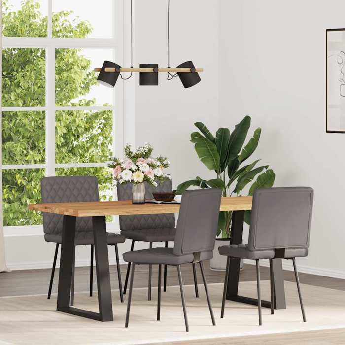 VidaXL Chaises à manger lot de 4 gris similicuir, chaise, chaise de salon, chaise d'appoint, chaise de cuisine, siège à 3315215