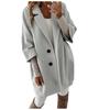 Frau Künstliche Wolle Elegante Mischung Mantel Schlanke Weibliche Lange Mantel Oberbekleidung Jacke