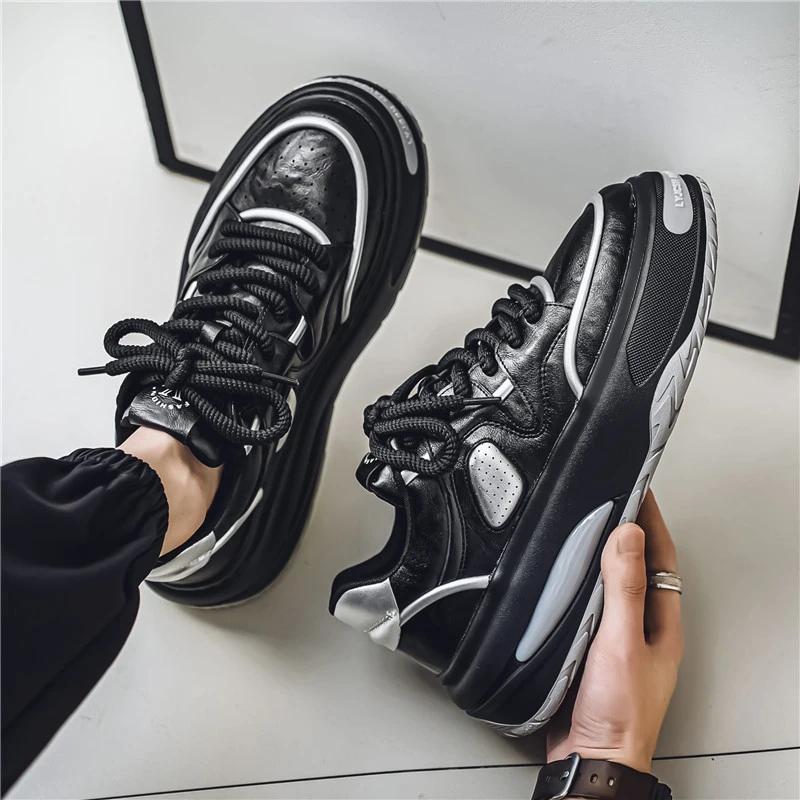 Fashion Platform Sports Shoes Men's Sneakers Loafers Ventilate Sports and Leisure Soft and Comfortable Wear-resistant Shoes for Men