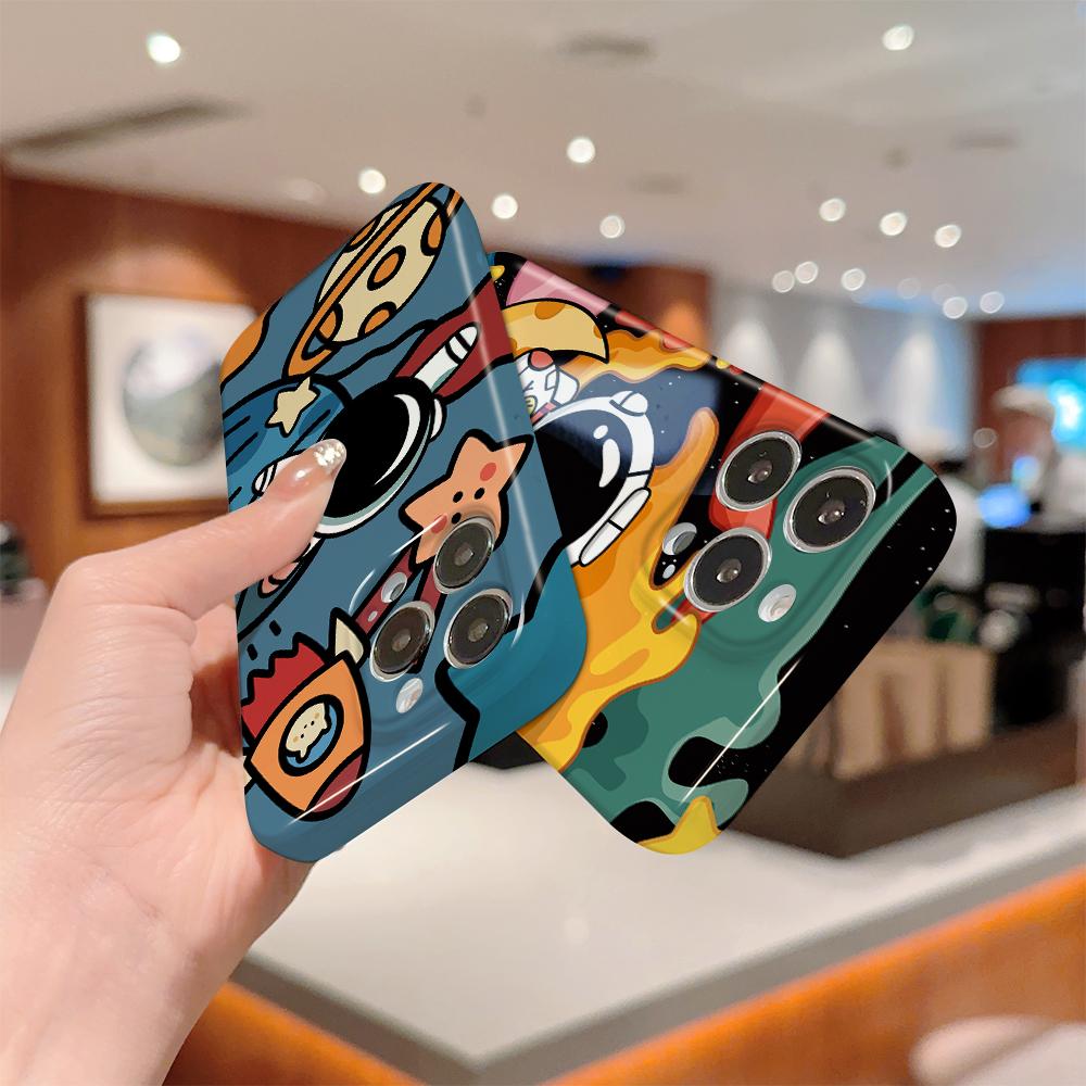 All-inclusive Film Handyhülle Cartoon Mode Design Hartschale Vollabdeckung Kameraschutzhülle für OPPO A60 A96 Reno12 Realme C53 C75