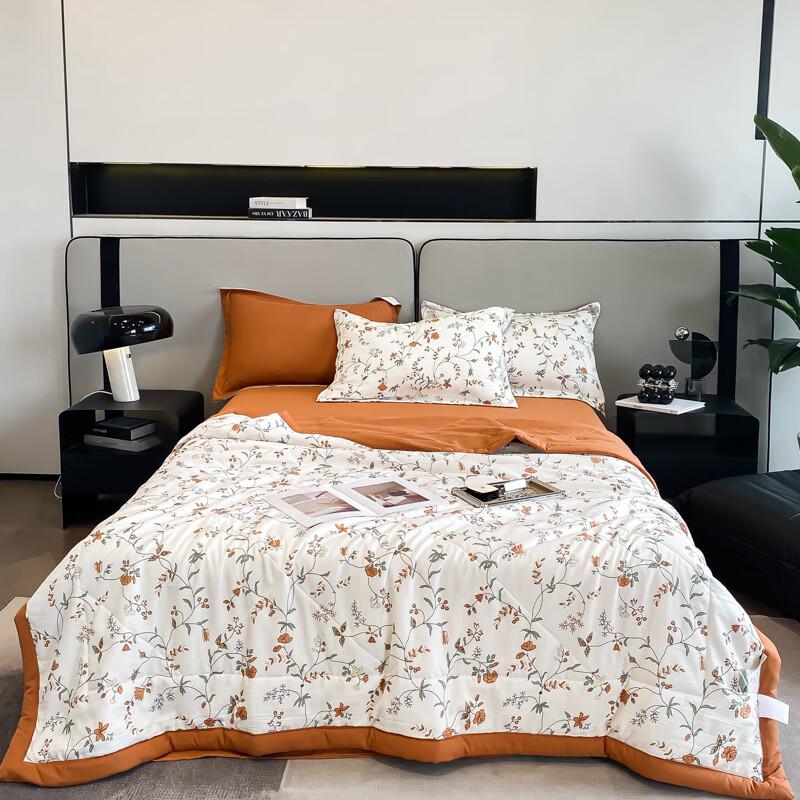 Yamok Washed Cotton-Linen Soybean Fiber Summer Quilt Set