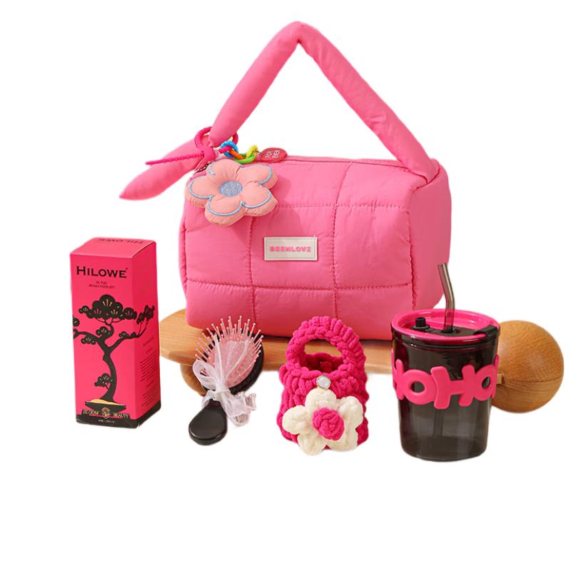 Vanaheimr Rose Red Handbag & Cosmetic Bag Gift Set