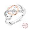 Fashion Luminous Firefly Rings 100% 925 Silver Eternal Heart-Shaped Zircon Rings Fine Wedding Engagement Jewelry Gifts