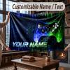 Game Controller Theme Throw Blanket Custom Name Text Personalized Blanket Soft Cozy Blanket for Home Sofa Bed