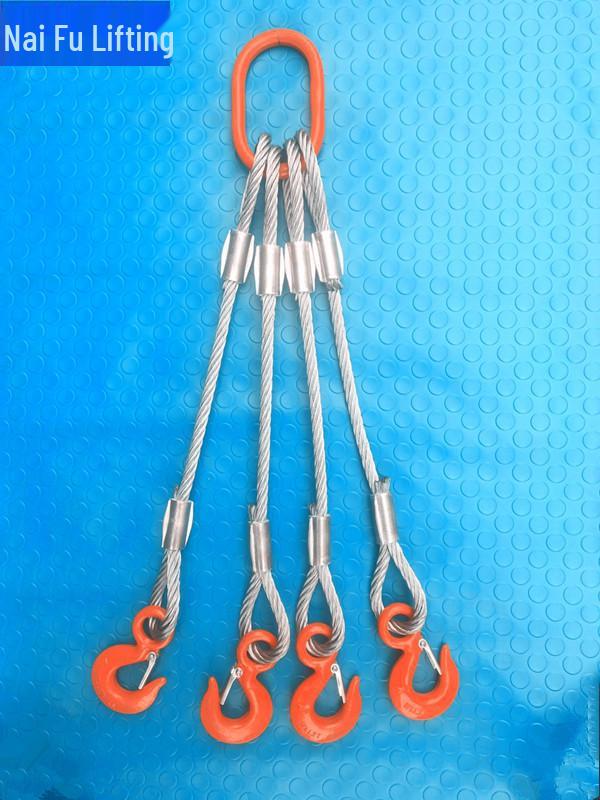Wire Rope Sling Variants: Pressed Wire Rope, Lifting Hook, Two-Leg, Three-Leg, Four-Leg.