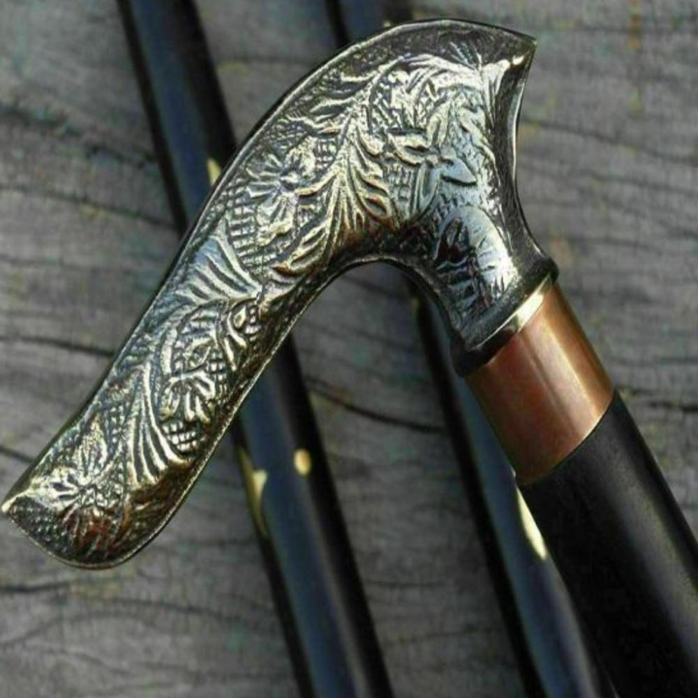 

Трость для ходьбы из морского дерева – 93,98 см, латунная ручка, складная конструкция как