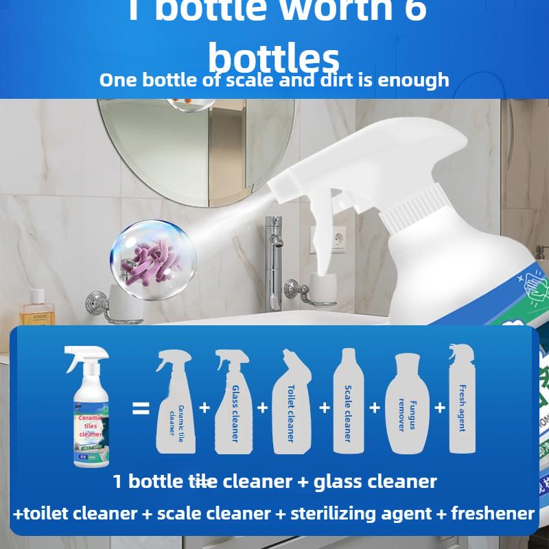 500ml Curățător Profesional pentru Gresie Îndepărtător Puternic de Pete și Îngălbenire pentru Gresie de Perete și Pardoseală de Baie Efect de Lustruire
