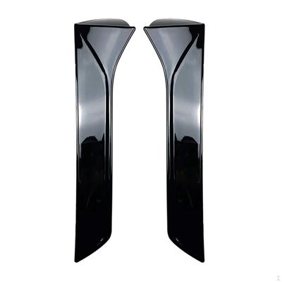 2 Pair Car Window Spoiler Vertical Splitter Parts, Tail Flap Rear Wing Side Edge Cover Trim