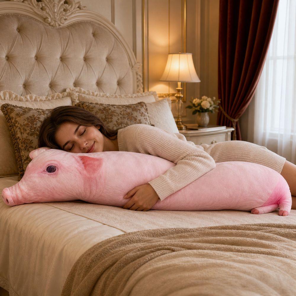 PP Cotton Filled Poultry Throw Pillows Plush Material Pig Keychain Animal Body Pillow  For Women