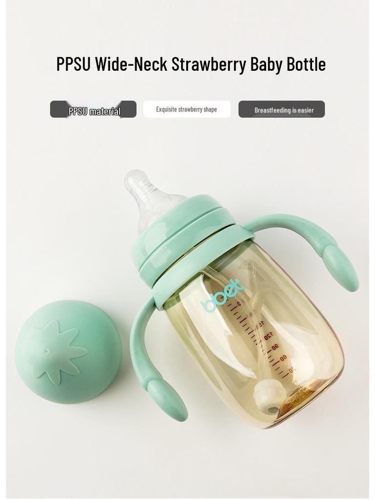 Biberon mare PPSU rezistent la căderi cu pai pentru nou-născuți și copii mici (1-3+ Ani)