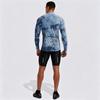 Herren Langarm Fahrradtrikot Atmungsaktiv Schnelltrocknend Mit Reißverschluss Rundhals Bedrucktes Sportshirt für Outdoor-Aktivitäten