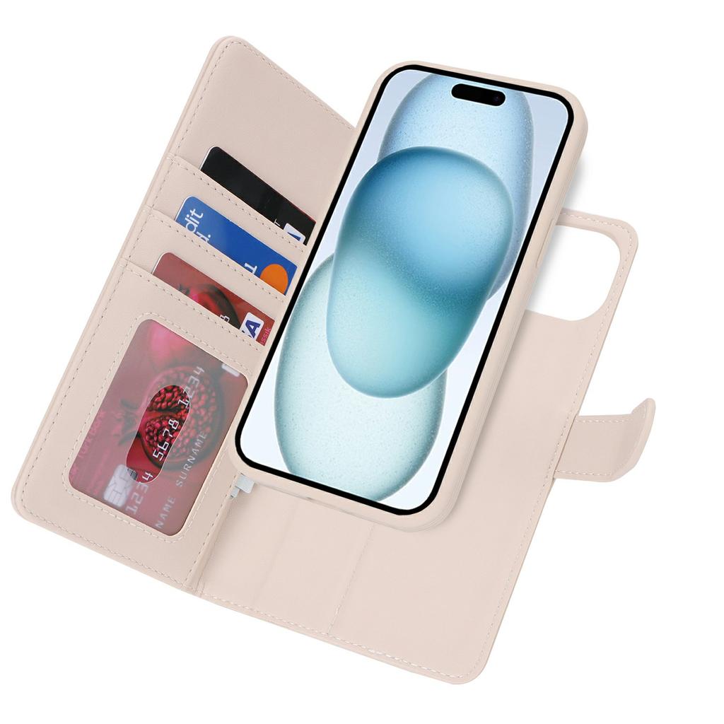 Pro iPhone 15 Peněženkové pouzdro Kompatibilní s MagSafe Odolné proti pádu Odnímatelný PU kůže Kryt na telefon
