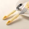 Self Feeding Baby Cutlery 316 Stainless Steel Child Tableware  Toddler Learn To Eat