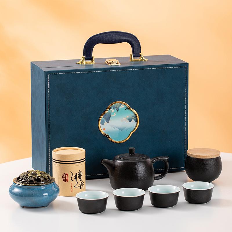 Souvenir Gift High-end Gift Box Ceramic Kung Fu Tea Set Business Company Event Gift