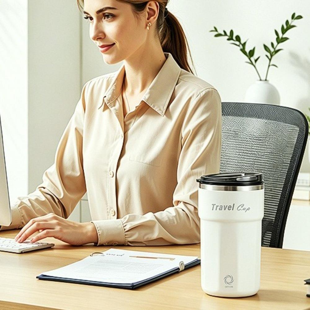 Stainless Steel Self Stirring Coffee Mug USB Rechargeable Protein Shaking Cup Home Use