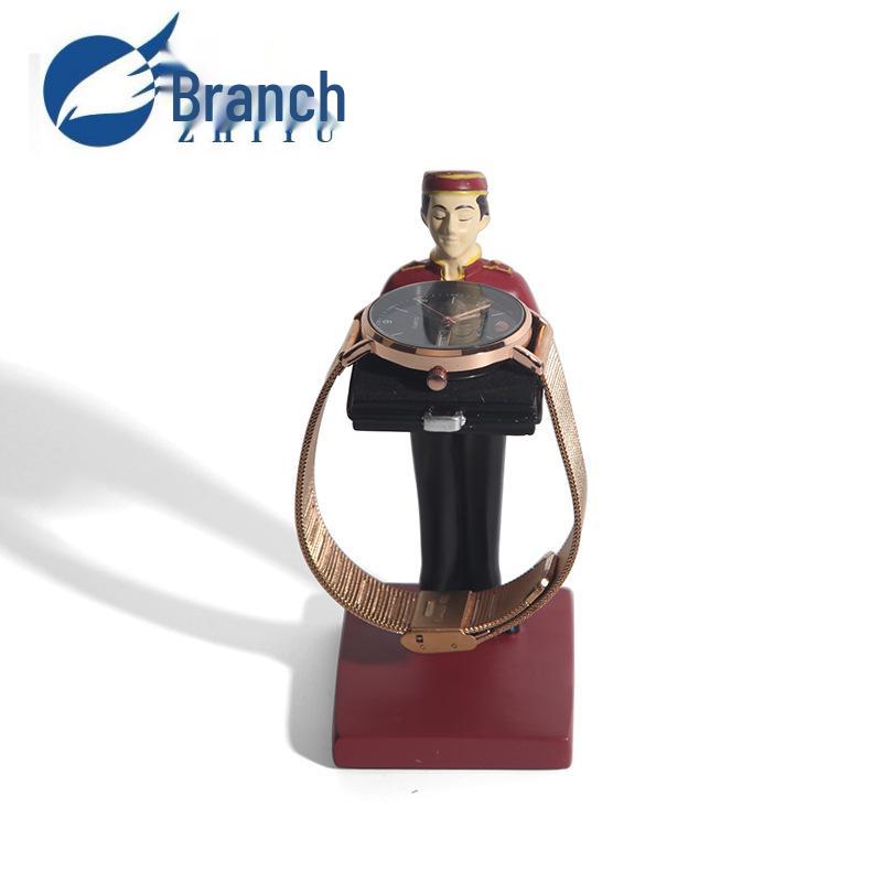 Suport de afișare ceas majordom cu pene: Suport elegant pentru bijuterii pentru ceasuri