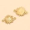 4 Styles Stainless Steel Sun Pendant Connector - Creative Vacuum Plated Handmade Ornament