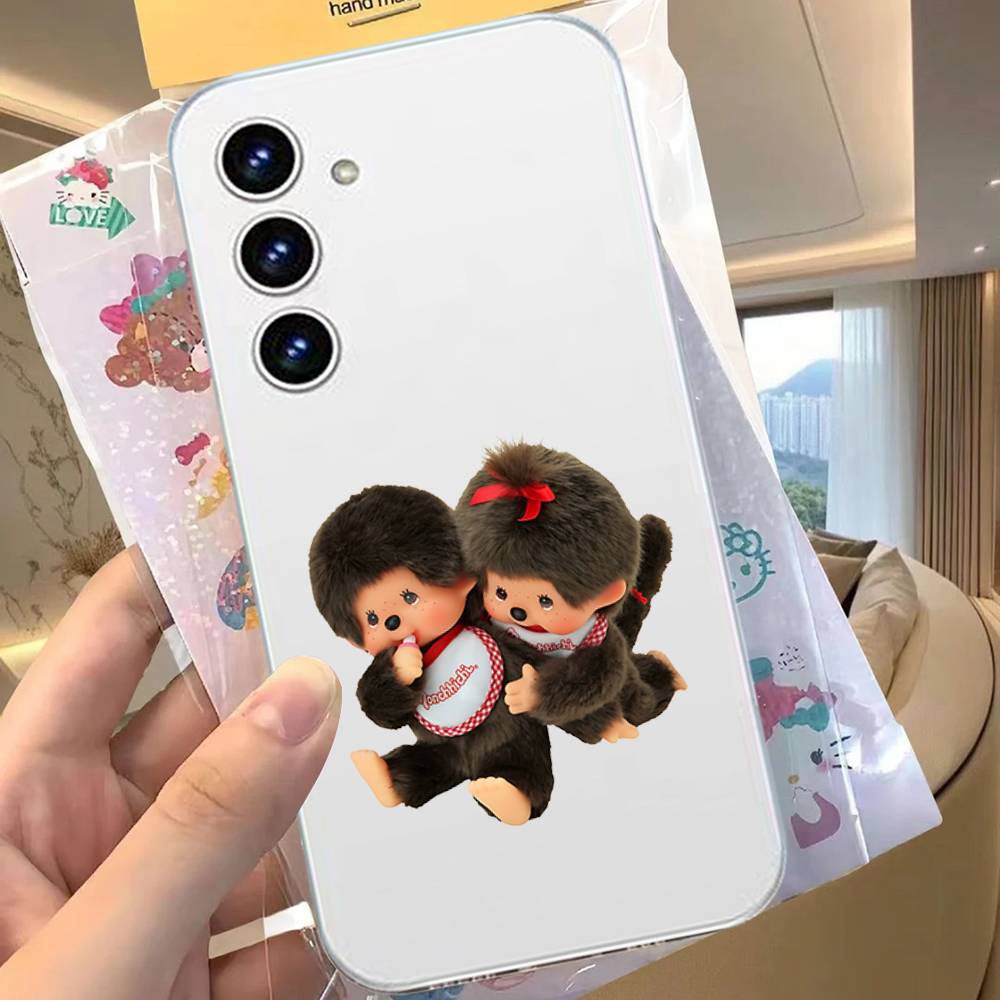 Cute M-Monchhichis For Samsung Galaxy A52 A12 A51 S21 Edge S22ULTRA S23 S20LITE Plus Ultra Transparent Cover