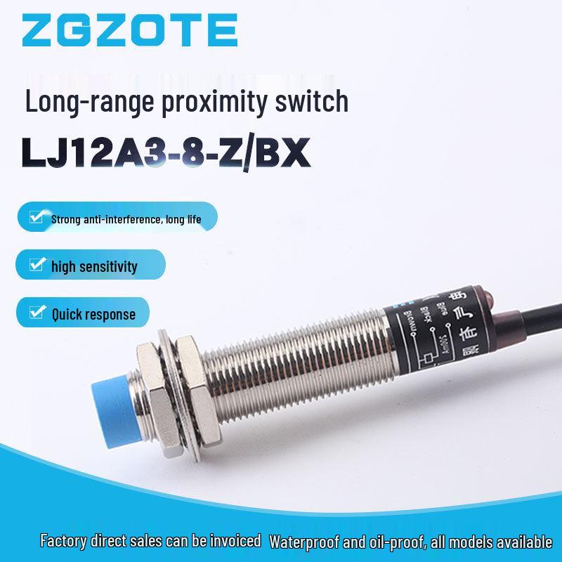 M12 Long-Distance Sensor LJ12A3-8-Z/BX DC 3-Wire NPN NO 6/36V Proximity Switch
