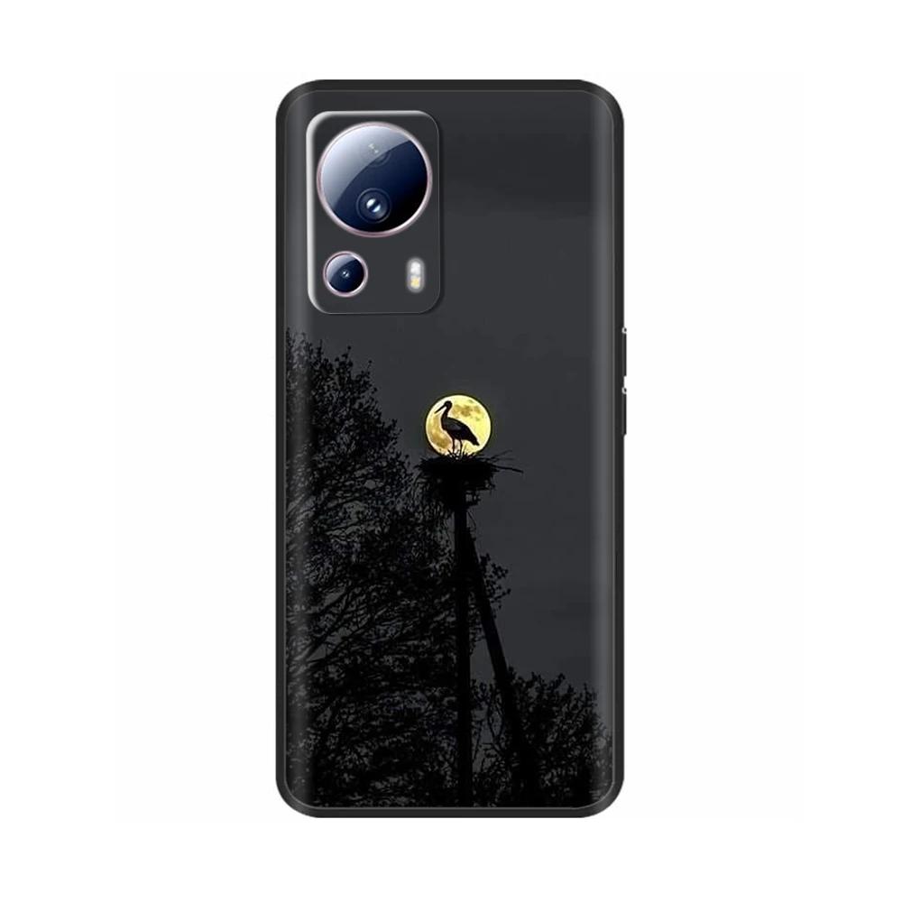 For Xiaomi 13 Lite Case For Xiaomi Mi 13 Lite 5G Flower Soft Liquid Silicone Cover For Xiaomi13lite Protection Back Cover Fundas