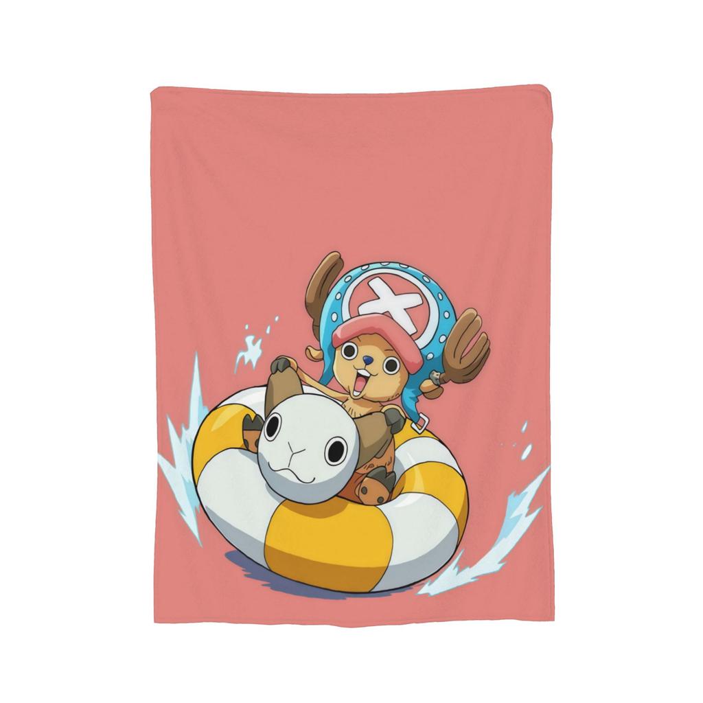 One Piece Tony Tony Chopper Anime Deken Flanel Herfst/Winter Draagbare Zachte Worpdeken voor Thuis Bank Sprei