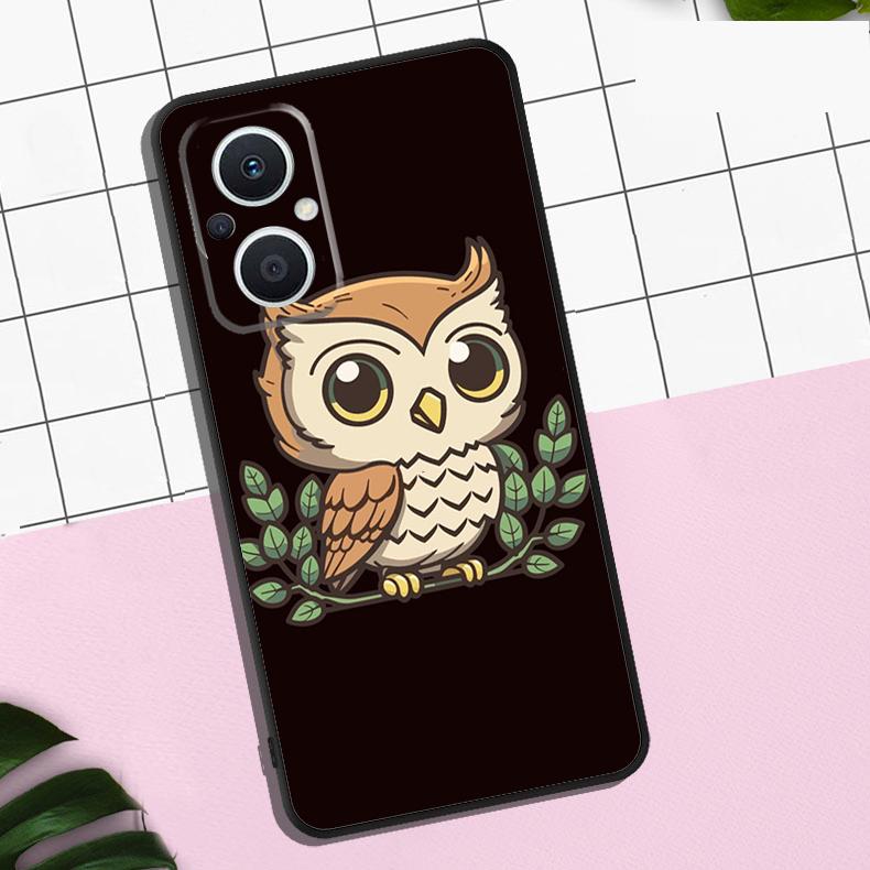 Cartoon Owl Case For OPPO Reno 11 12 13 F 8T 7 8 10 Pro OPPO Find X8 Pro X3 X6 Pro X5 Lite Cover Coque
