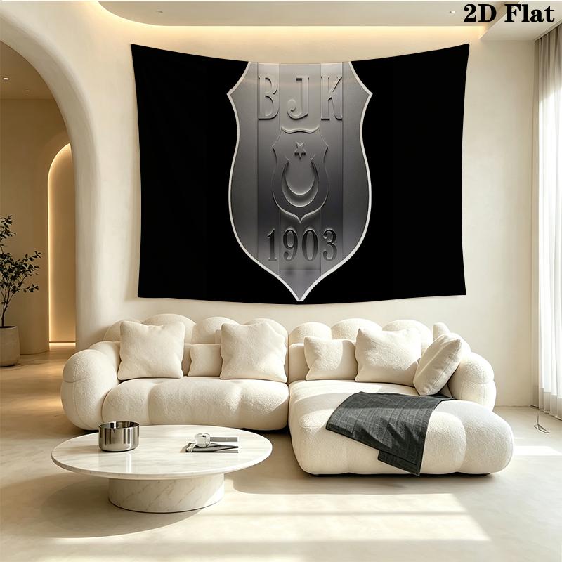 Besiktas Jimnastik Kulubu Wall tapestry, aesthetic printed fabric blanket, suitable for bedroom, living room, and home decor.