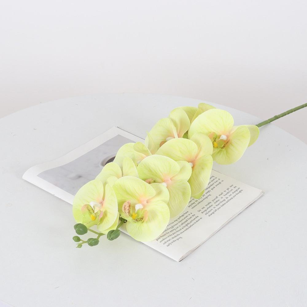 9 Heads Simulation Butterfly Orchid Flower 3D Printing Fake Moth Orchids  Office Desktop