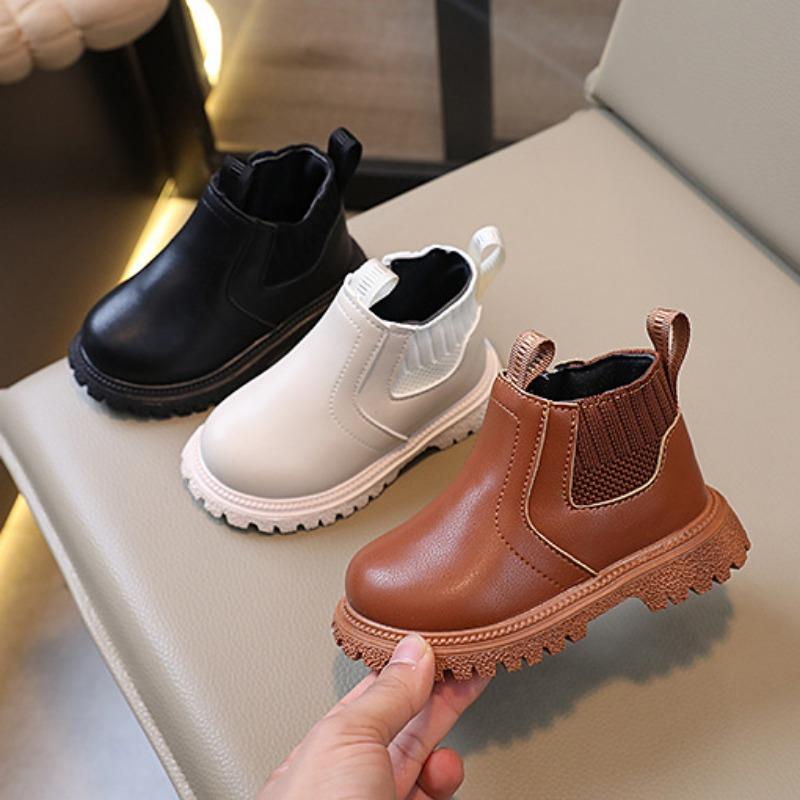 Dívčí podzimní a zimní nová móda pro malé holčičky Všestranné dětské boty krátké kozačky Kojenecké kozačky s měkkou podrážkou