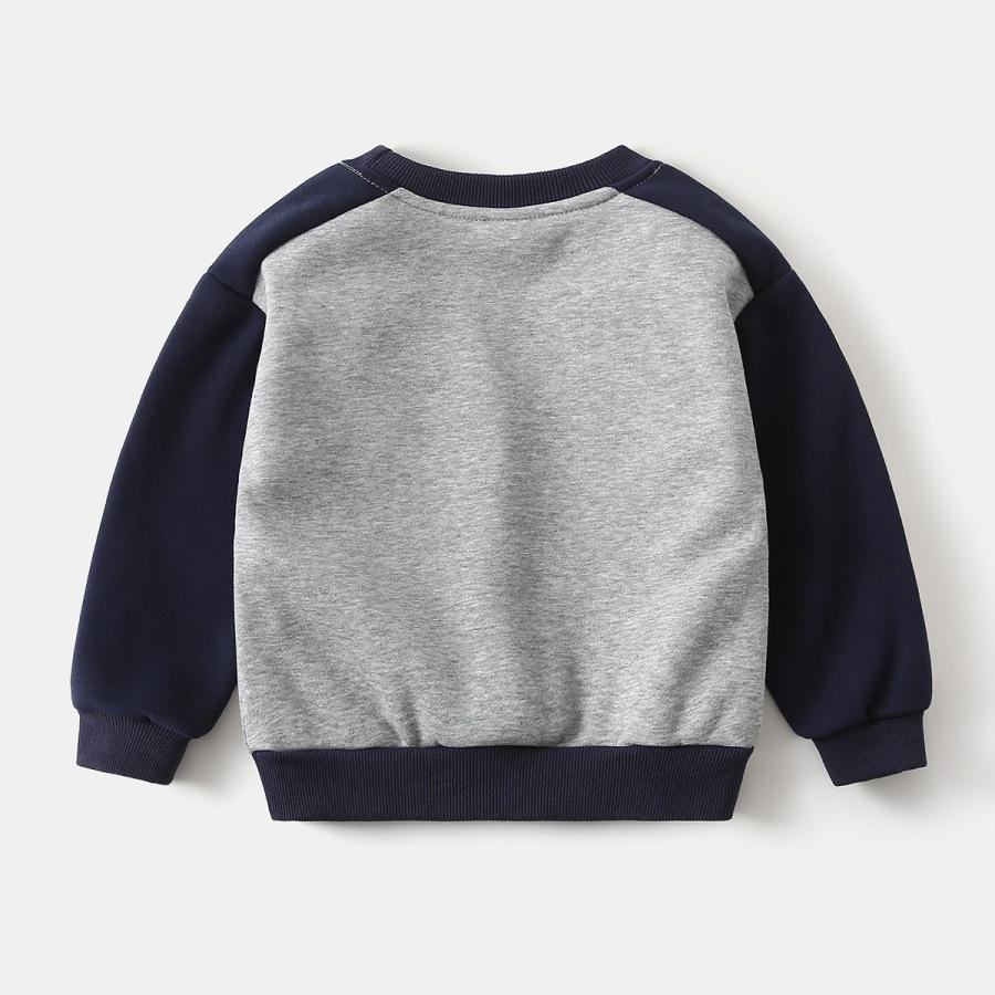 Boys Sweater Children's Clothing 2025 Autumn and Winter New Children's Sleeved Sweater Fashionable Thickened Warm Top
