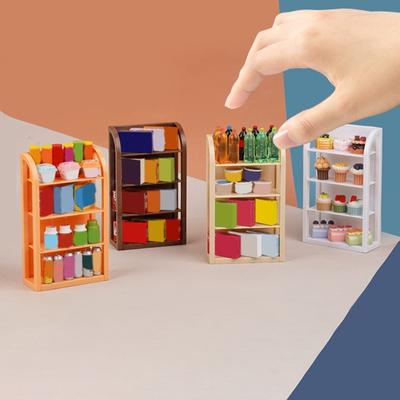 Puppenhaus Regal Realistische Drei-dimensional Miniatur Supermarkt Display Rack Puppenhaus Dekoration