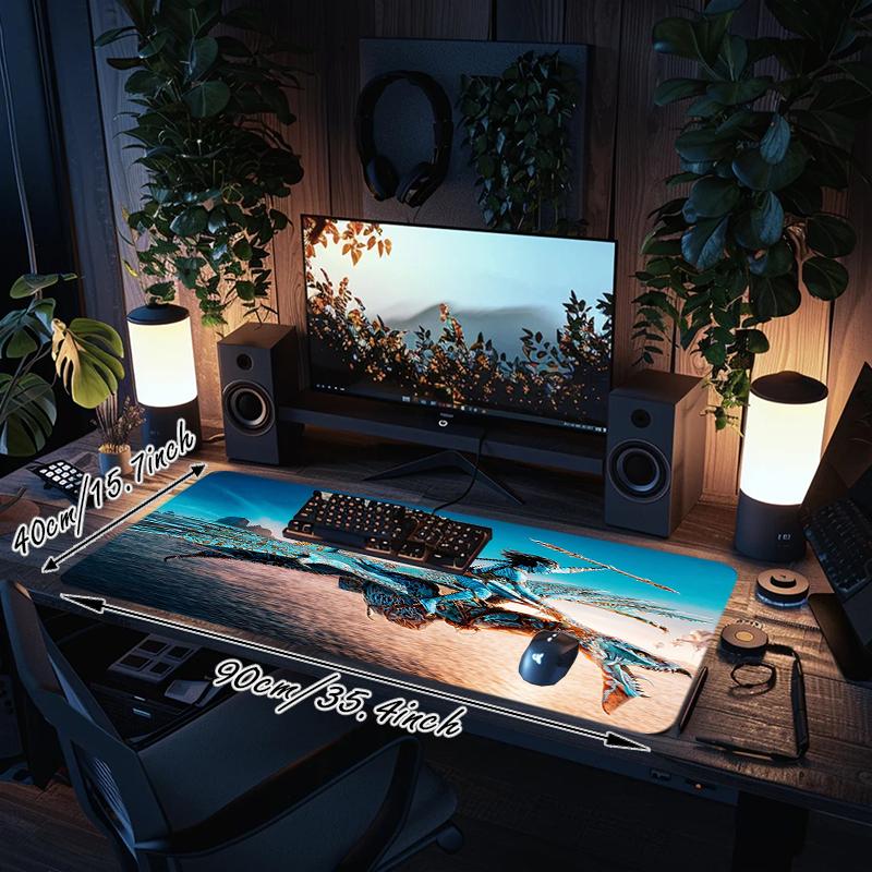 1Pc Fantasy Warrior Dance Gaming Mouse Pad Keyboard Desk Mat Non-slip Rubber Lock Edge Waterproof Computer Mousepad for Office Home Decor Y1337