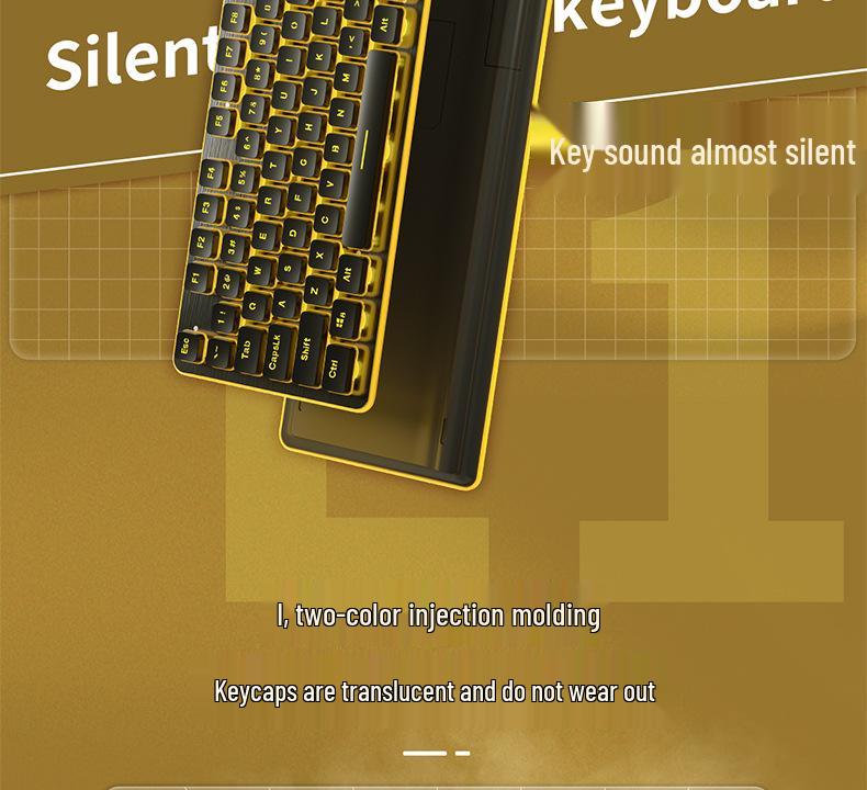 Langtu Wired Backlit Mechanical Keyboard for Office and Laptop Typing (Girls Edition)