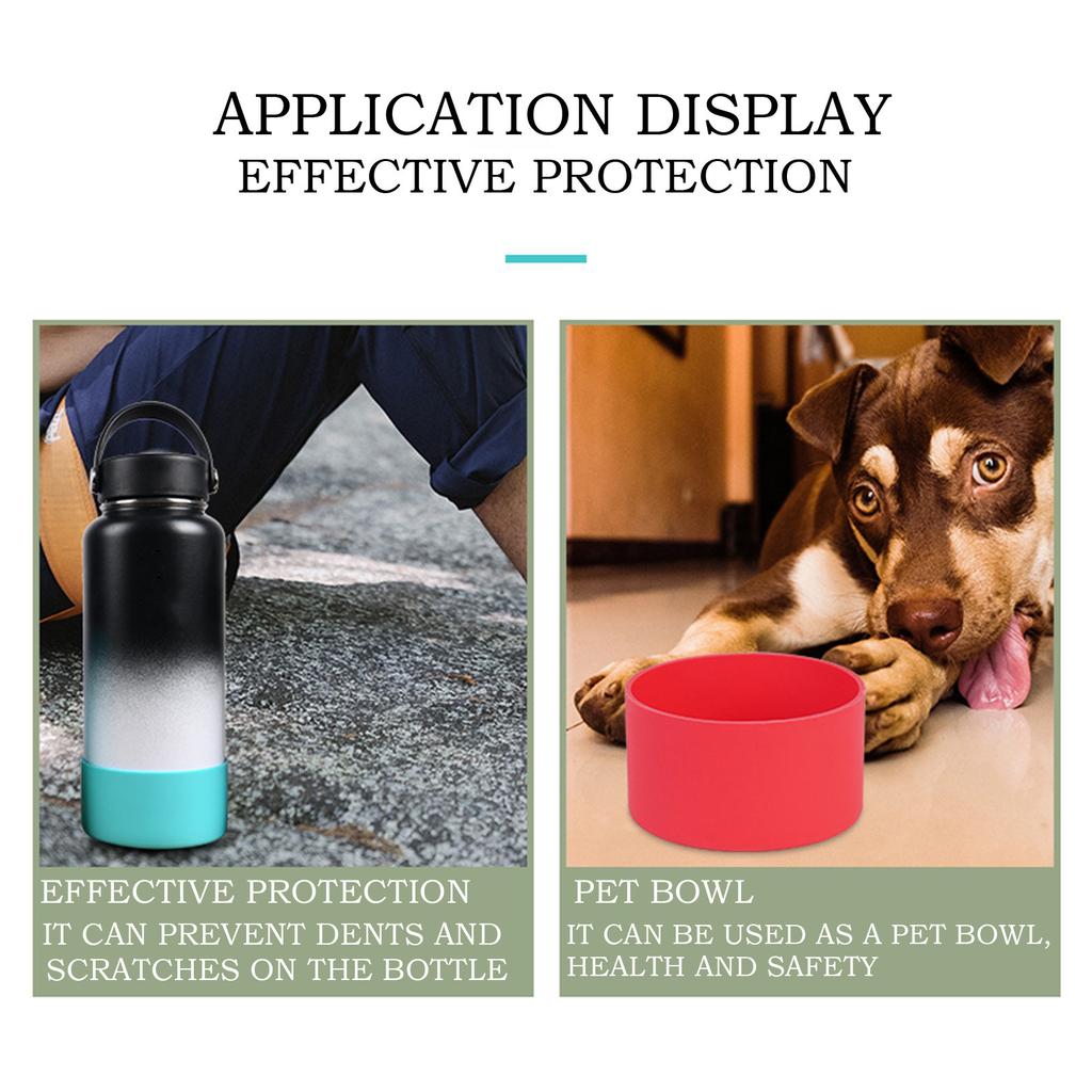 Silicone Boot For Sports Insulation Cup Noise Protective Silicone Water Bottle Bottom Sleeve Cover Tumbler Silicone Cover