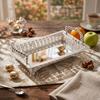 Gold Metal Tray Nordic Design Decorative Candy Tray Home Decor Mirror Finish Sculpted Edges for Coffee Table
