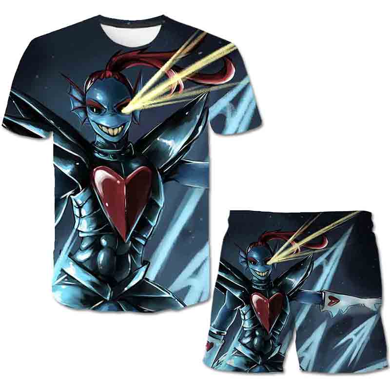 New Toddler Boys Undertale Game T Shirt Clothes Set Outfit Children Swearshirt Baby Girls T shirt+Pants Suit 2pcs Kids Clothing