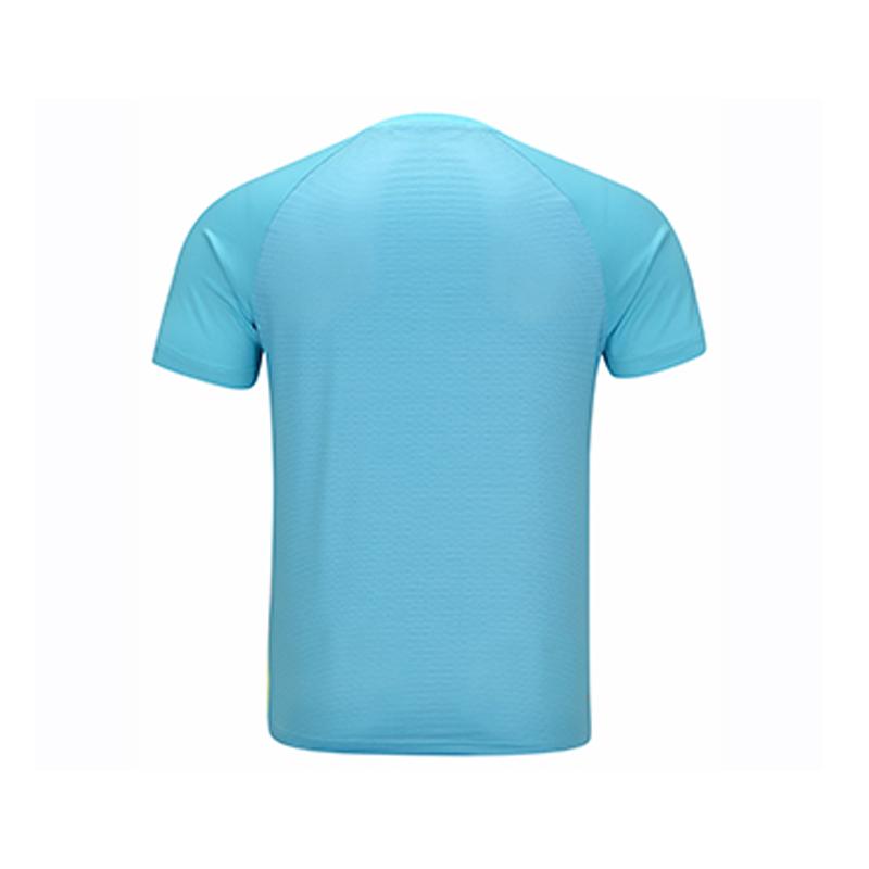 Li-Ning Gradient Round Neck Comfortable Versatile Breathable Short Sleeve T-Shirt Unisex Tops Light-Water-Blue AAYU143-3