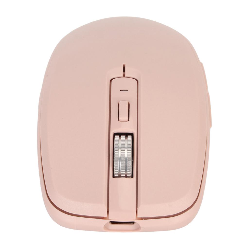 2.4G Wireless Mouse Dual Mode 2400 DPI Bluetooth Mouse with 14 RGB Lighting Effects for Laptop for Windows for OS X Rose