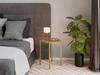 Modern Round Nightstand 35X35X46 Cm Metal Gold