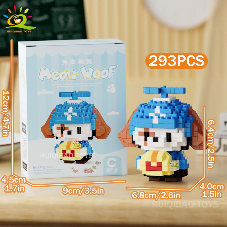 MINI Working Cat Pet Dog Micro Model Building Block Set Kids City Cartoon Animal Diamond Bricks Educational Toys Adult