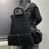 Damen Nylon-Netz-Patchwork-Rucksack Große Kapazität Lässig Vielseitig Schulter-Handtasche