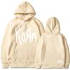 Korn Rock Band Letter Hoodie Men Women Hip Hop Harajuku Hoodies Leisure High Street Sweatshirt Autumn Winter Unisex Sweatshirts